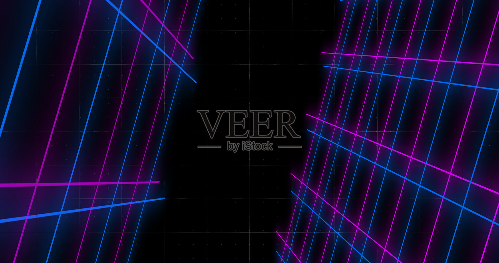 空间网格变化颜色的VJ循环动画背景。五彩斑斓的方块移动几何循环。未来旅行过渡素材。黑暗闪亮的全息HUD素材。网状闪亮瓷砖。云点。插画图片素材