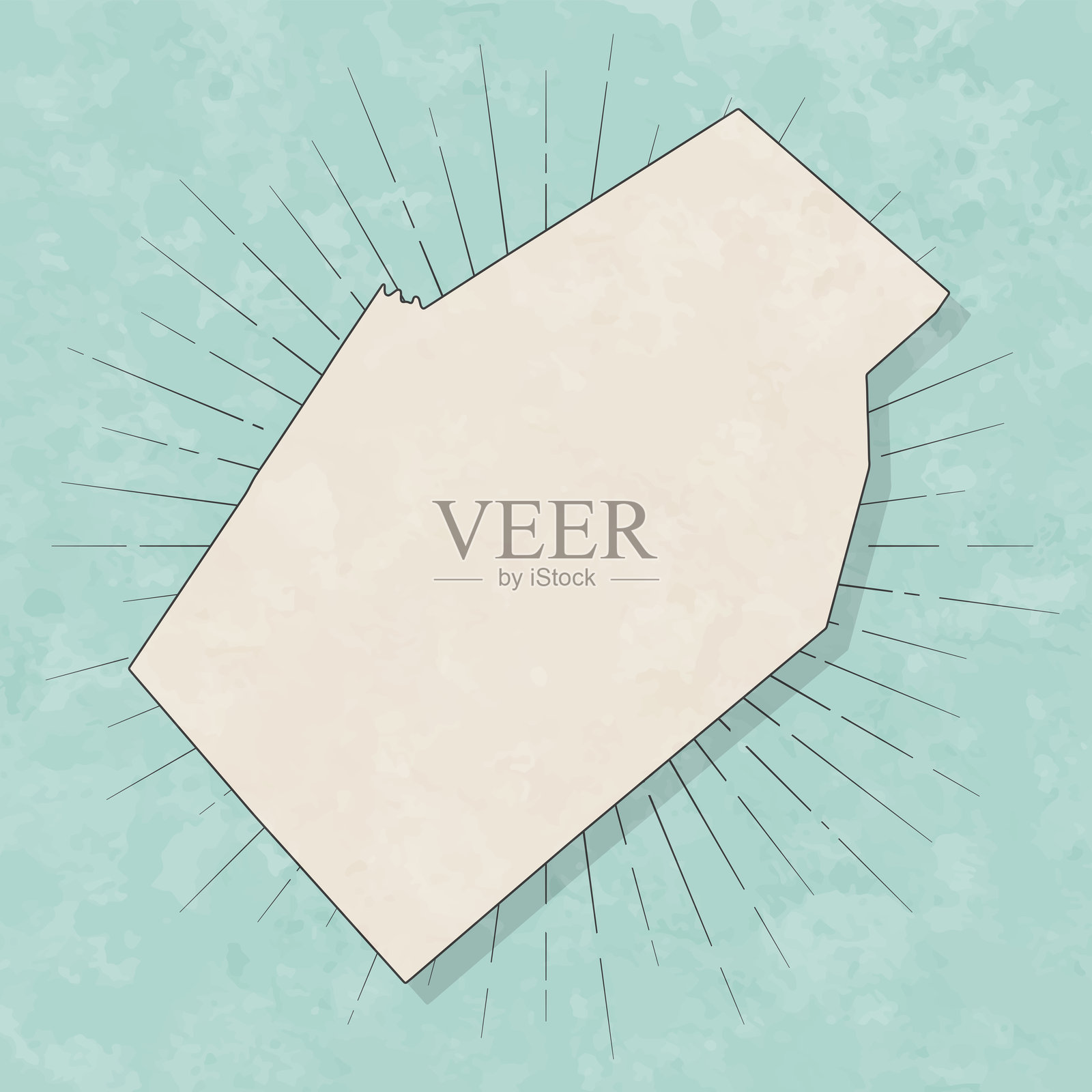 德克萨斯州冈萨雷斯县。复古风格地图 - 旧纹理纸张插画图片素材