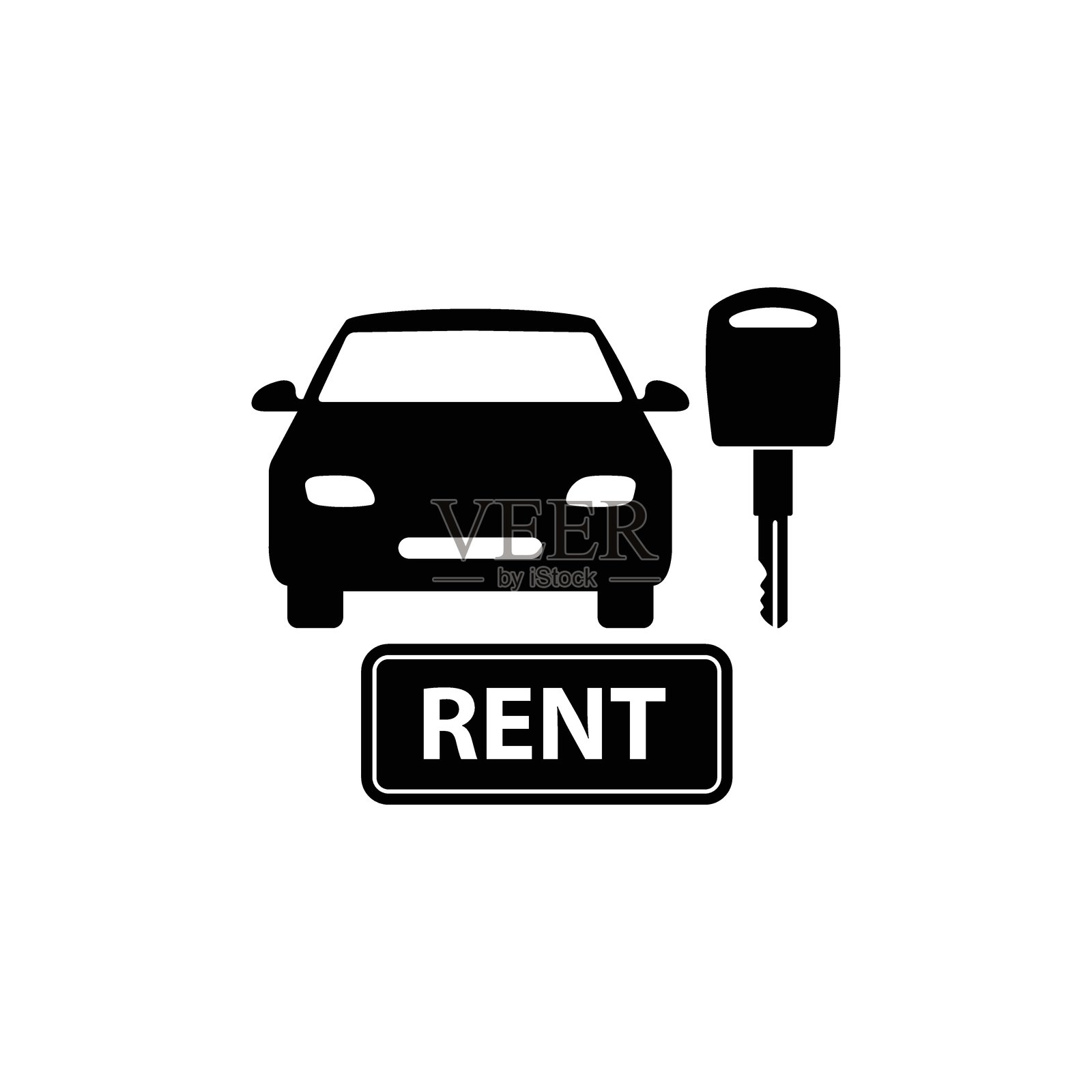 租车矢量图标 汽车租赁插画图片素材