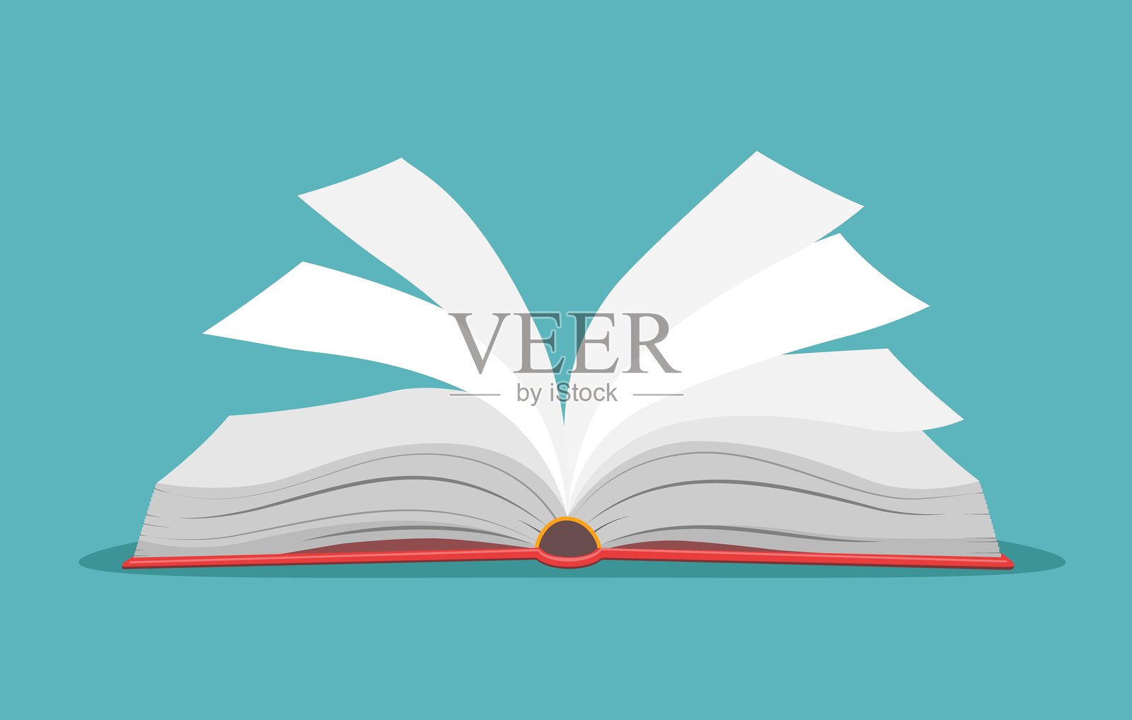 翻开的书籍,翻动的页面插画图片素材