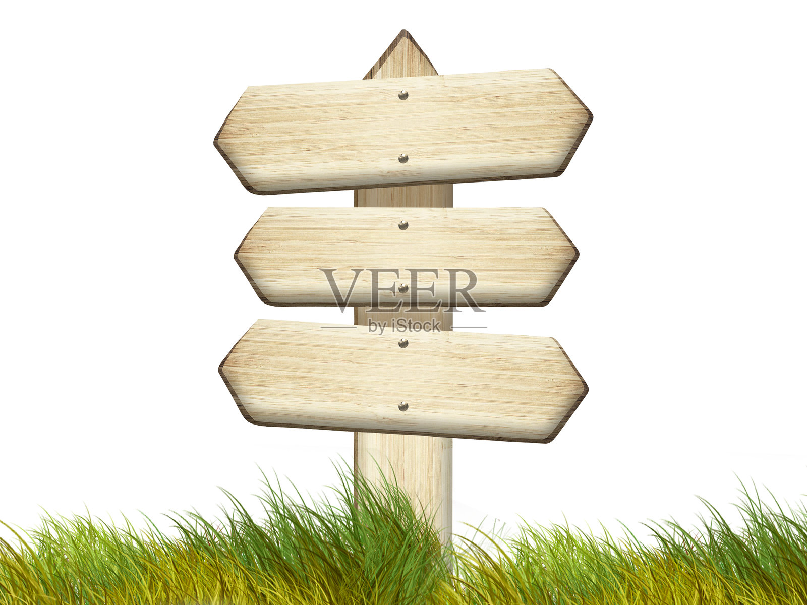 浅棕色木制标牌,突出显示在白色背景上照片摄影图片