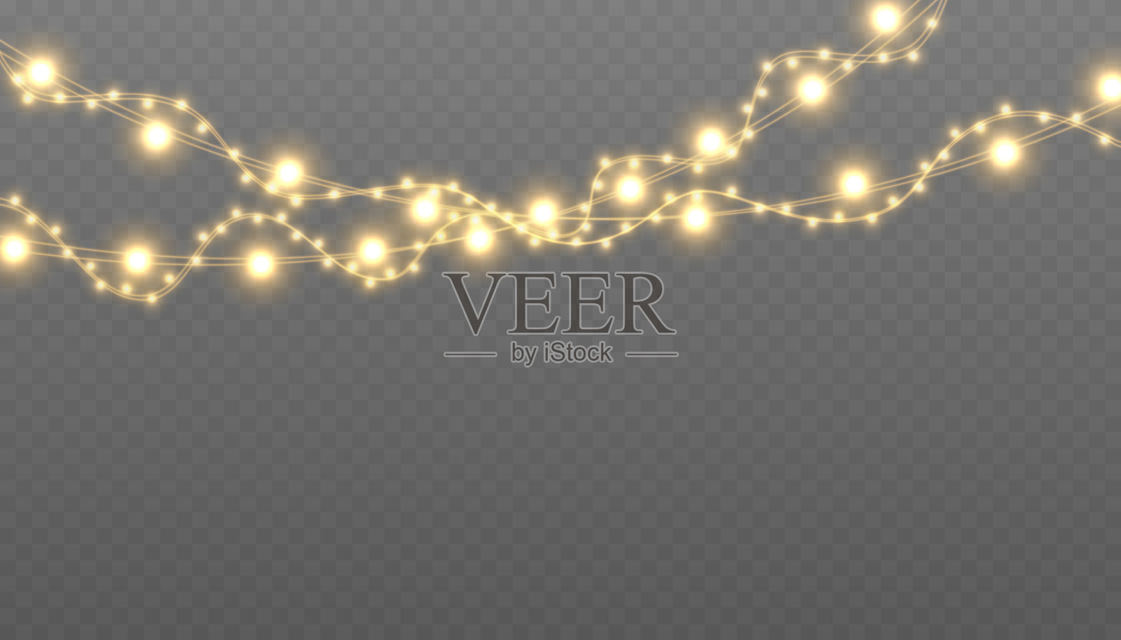 圣诞灯光 PNG插画图片素材