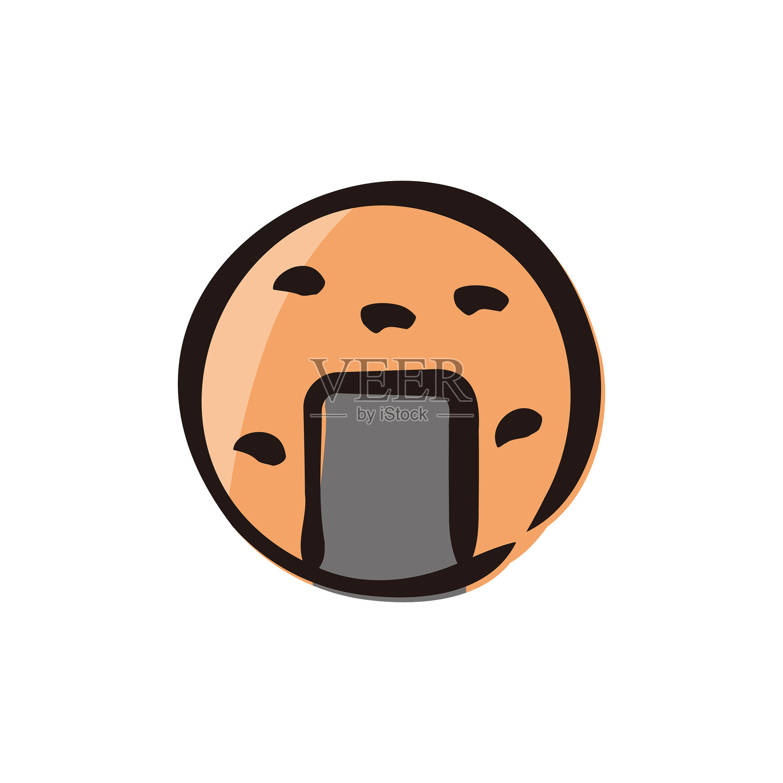 米饼 - 日本甜点和糖果图标/插图(手绘线条,彩色版本)插画图片素材