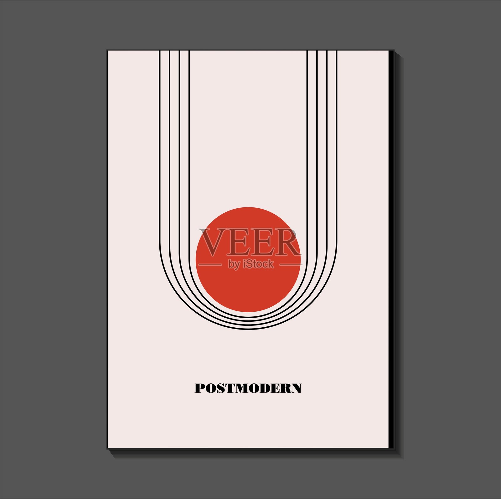 受后现代启发的海报,包含动态矢量抽象符号和大胆的几何形状,适用于网页背景、海报艺术设计、杂志封面、高科技印刷和封面艺术作品。插画图片素材