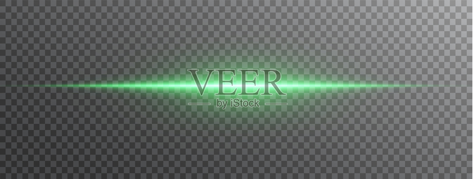 绿色光线效果。绿色发光的霓虹线条。金色的尘埃和眩光。光的闪烁。白色尘埃散景。金色的彩纸在黑暗背景下闪烁。插画图片素材