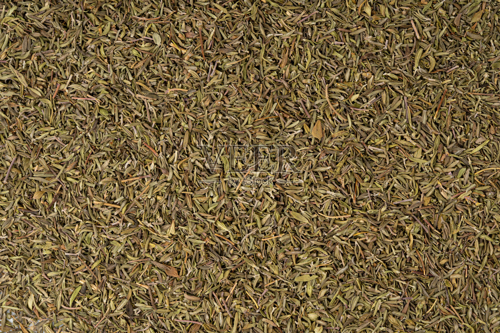 干百里香质地,干牛至图案,牛至堆背景,研磨干百里香调料样板照片摄影图片