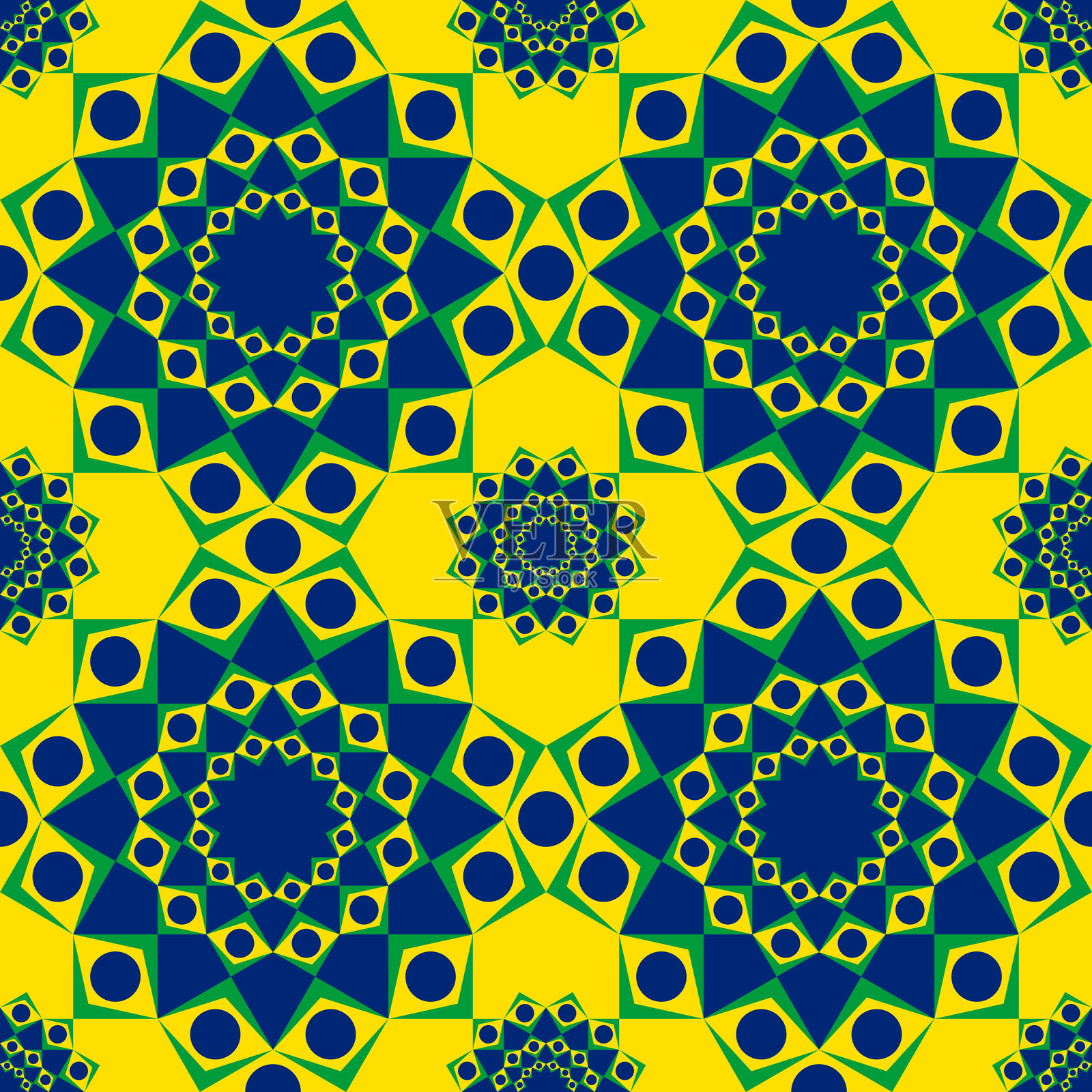 巴西国旗图案。花卉曼荼罗背景。矢量插图。插画图片素材