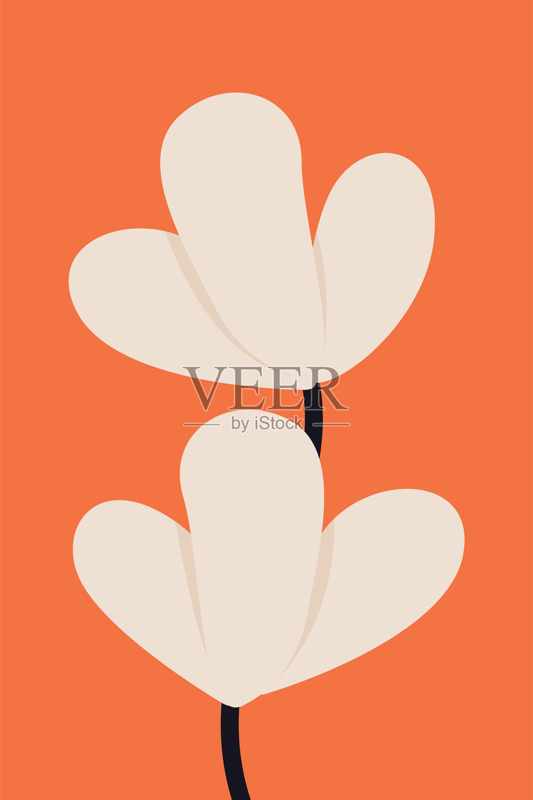 抽象植物花卉插图背景艺术印刷品插画图片素材