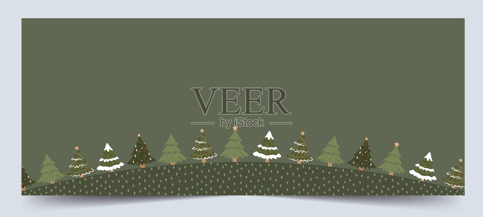 雪松背景的圣诞树。矢量插图插画图片素材