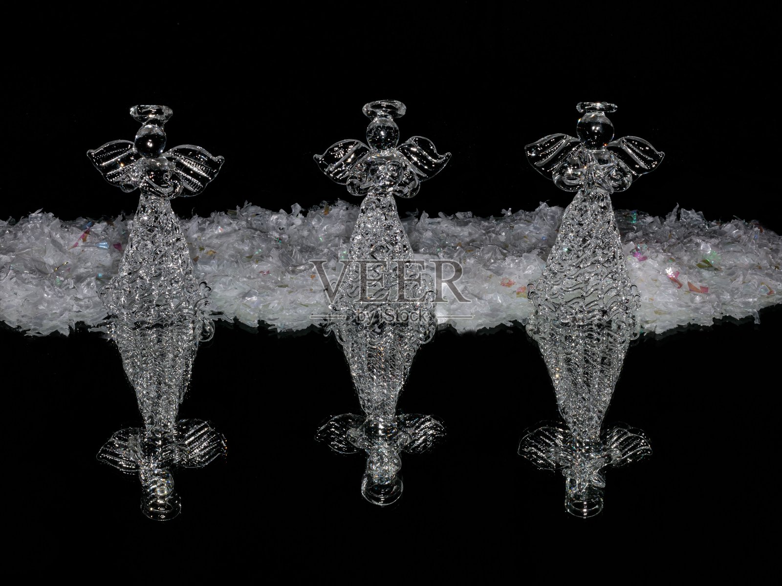 水晶天使背景。照片摄影图片