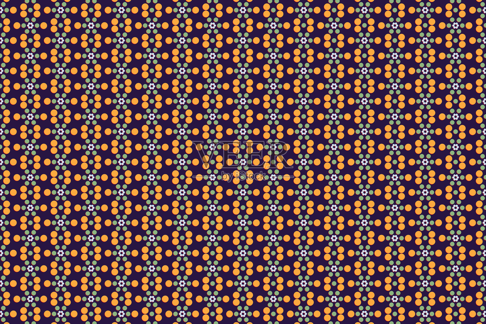 明亮的几何圆形和点缀在深色背景上形成生动的设计照片摄影图片