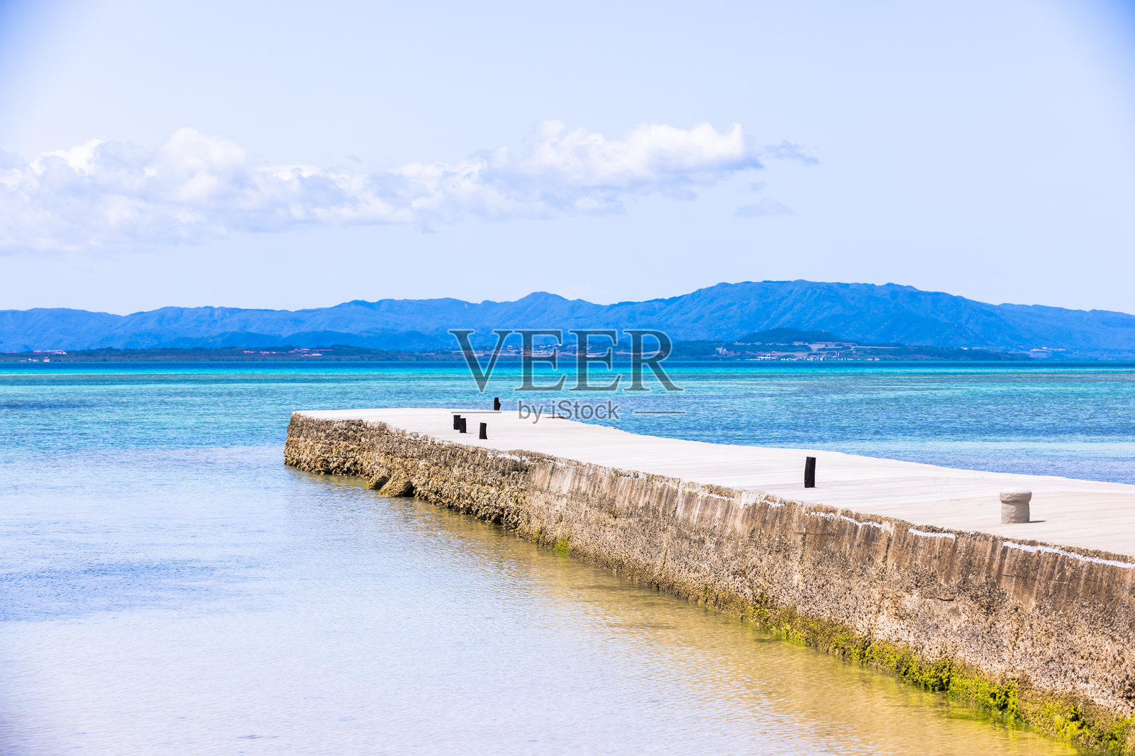 冲绳县竹富岛西码头的风景照片摄影图片