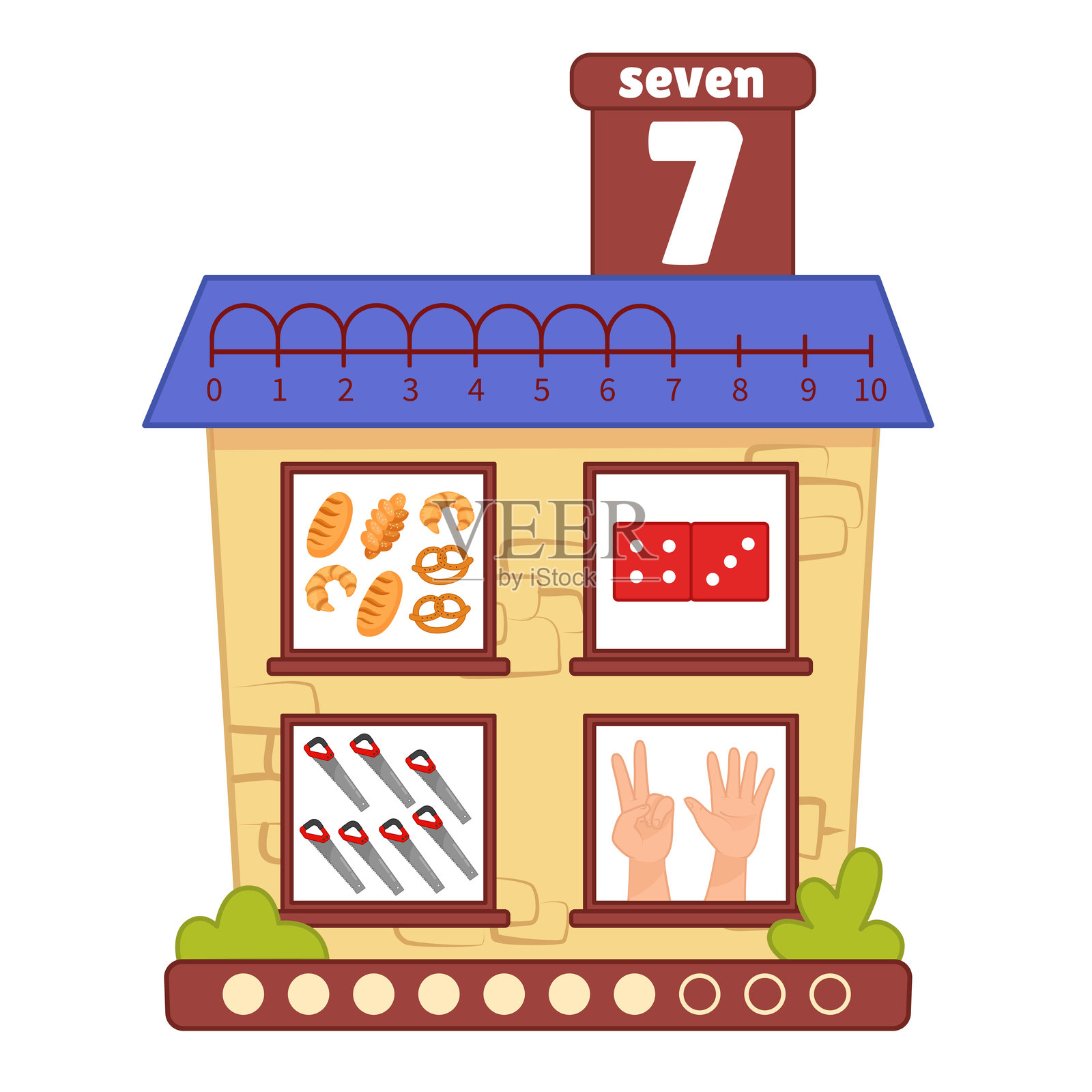 匹配儿童教育游戏。插画图片素材