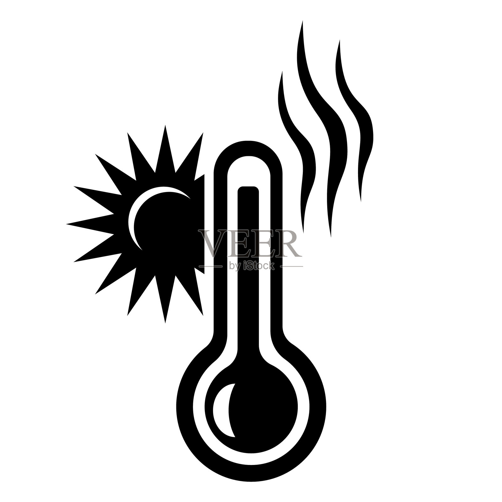 地球气候危机温度图标矢量插图插画图片素材