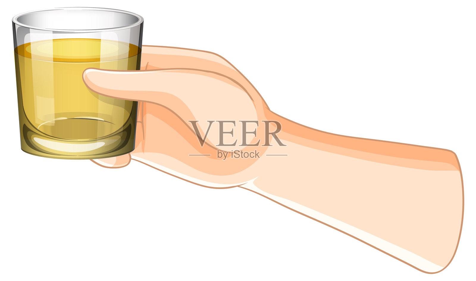 手握饮料的插图插画图片素材