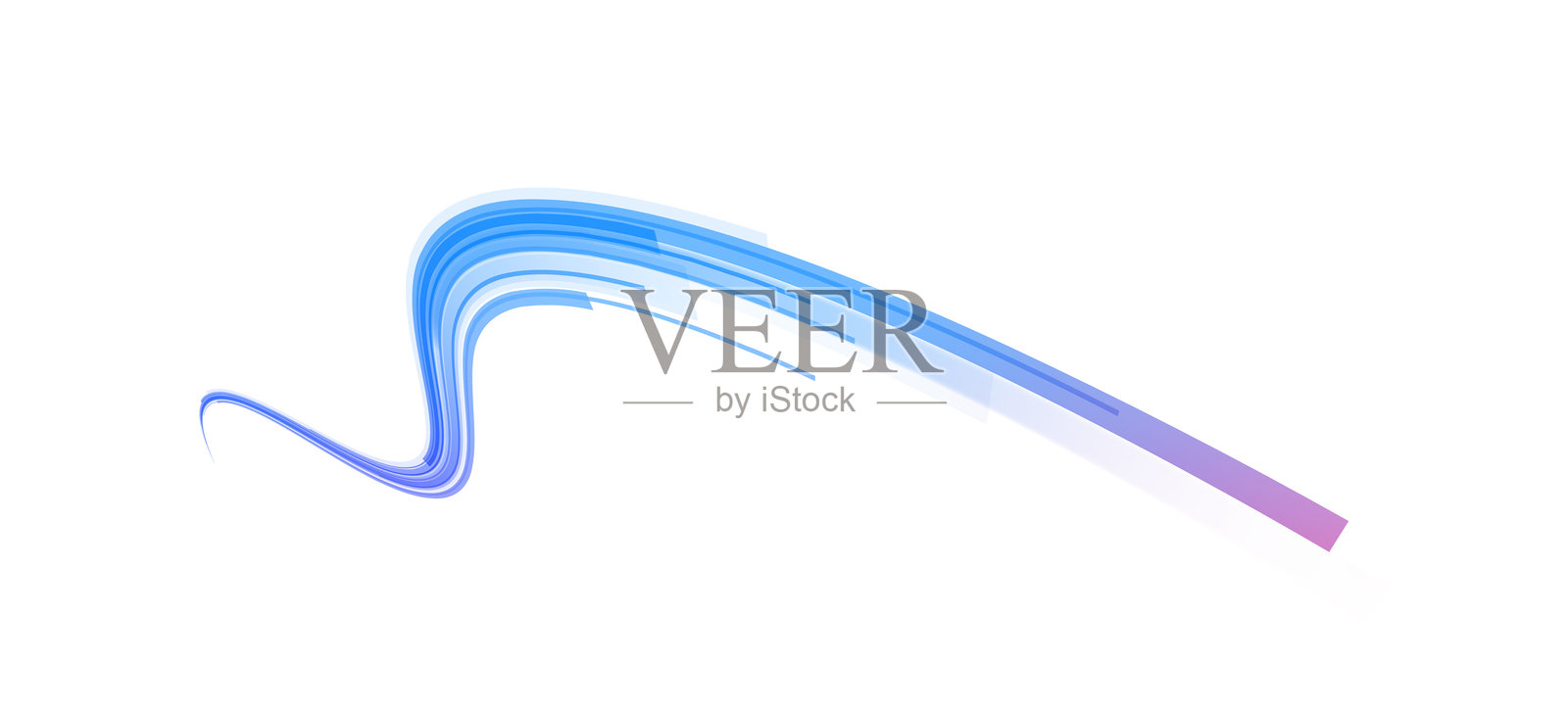 霓虹条纹呈现出钻头、转弯和旋转的形状。光速概念背景。抽象背景旋转边界线。插画图片素材