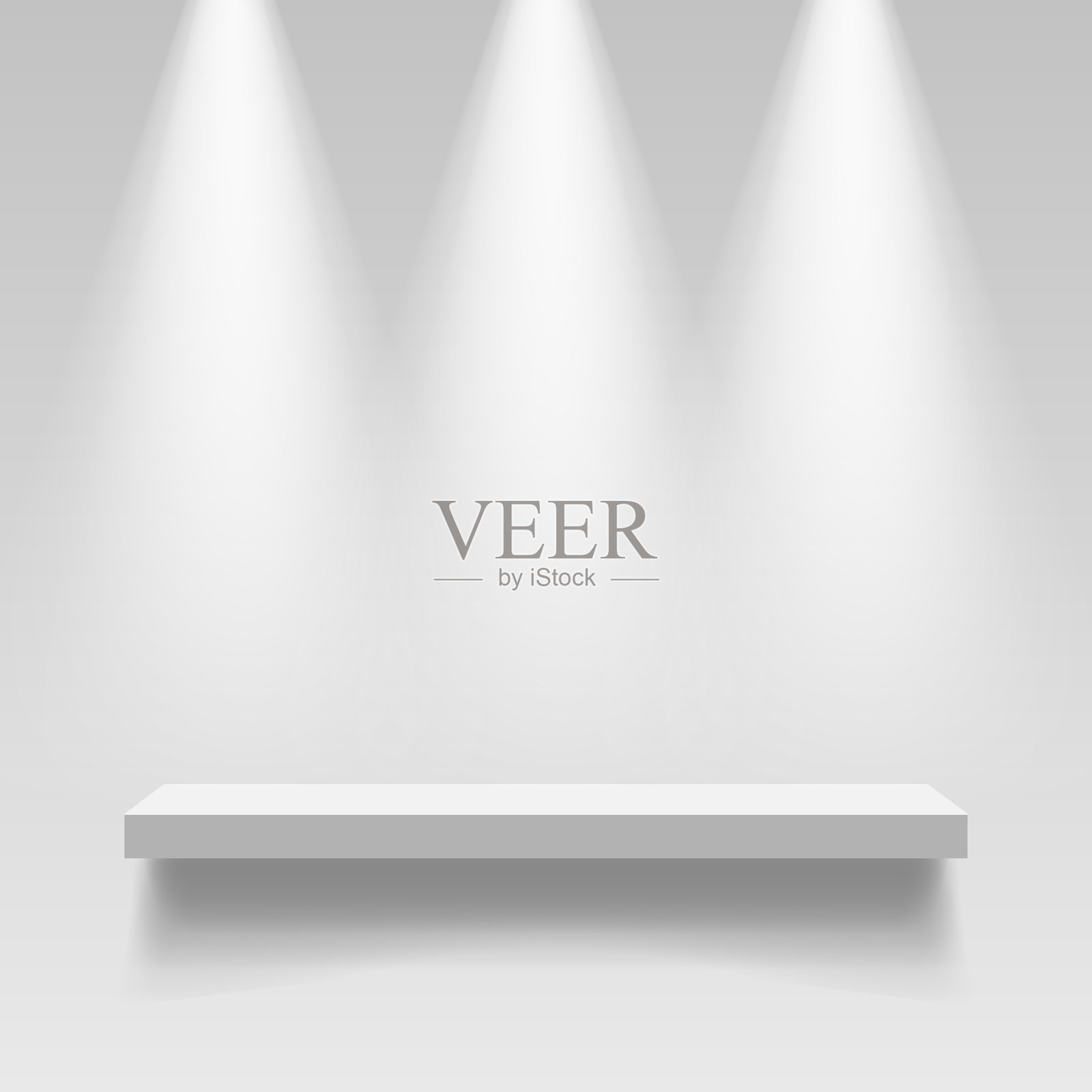 圆形讲台被聚光灯照亮。库存矢量插图图像。插画图片素材