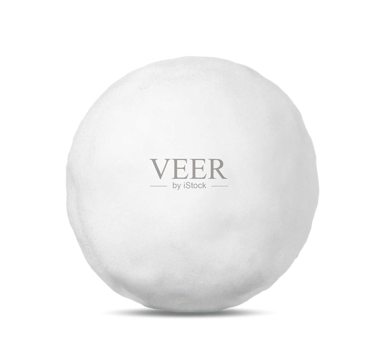 白色背景上的雪球照片摄影图片