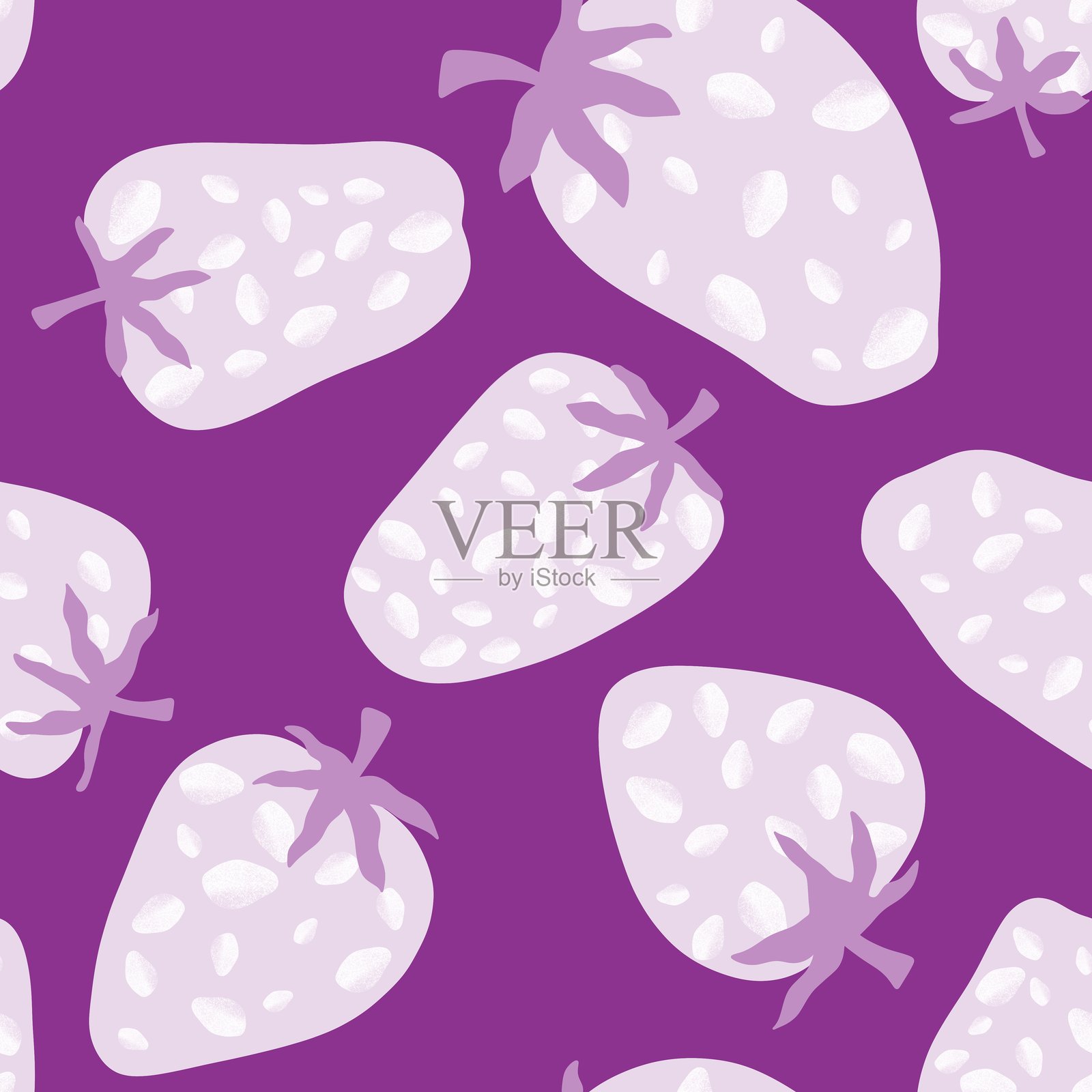 水果无缝草莓图案,适用于面料、纺织品和包装插画图片素材