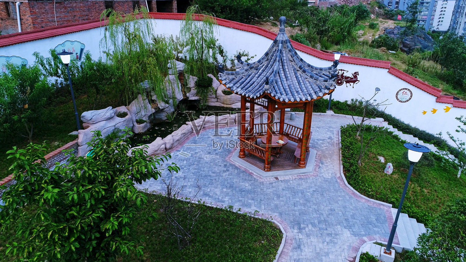 公园,人居区域,城市天际线,中国,亚洲。照片摄影图片