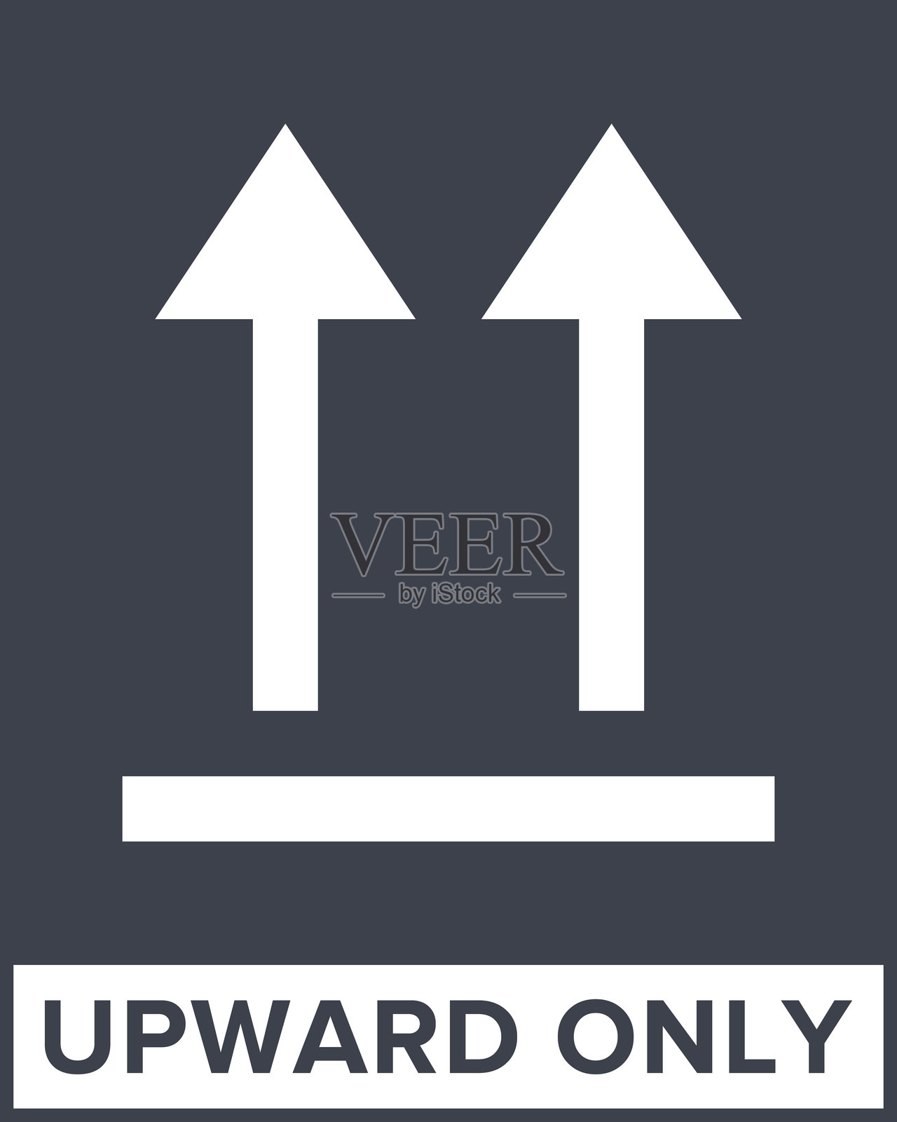 向上。正确方向指示器。包装符号。指示必须保持直立以保护内容的标志和标签。向上箭头矢量图。插画图片素材