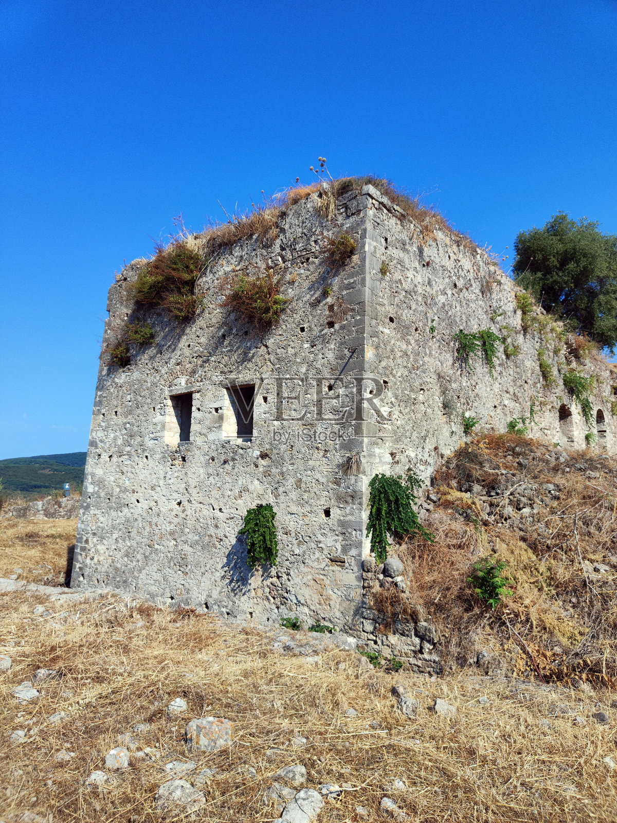 希腊伊奥尼亚海岸的帕尔加镇照片摄影图片