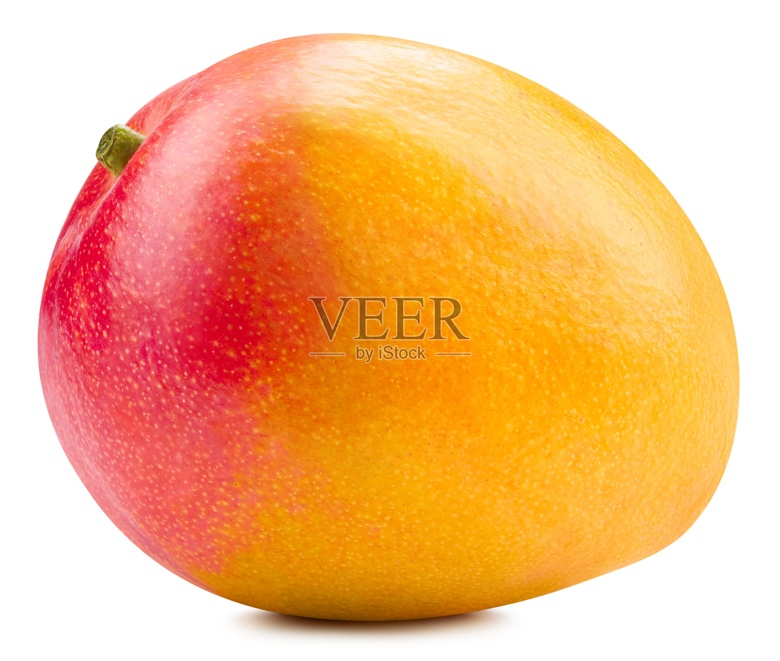 新鲜有机芒果,背景为白色照片摄影图片