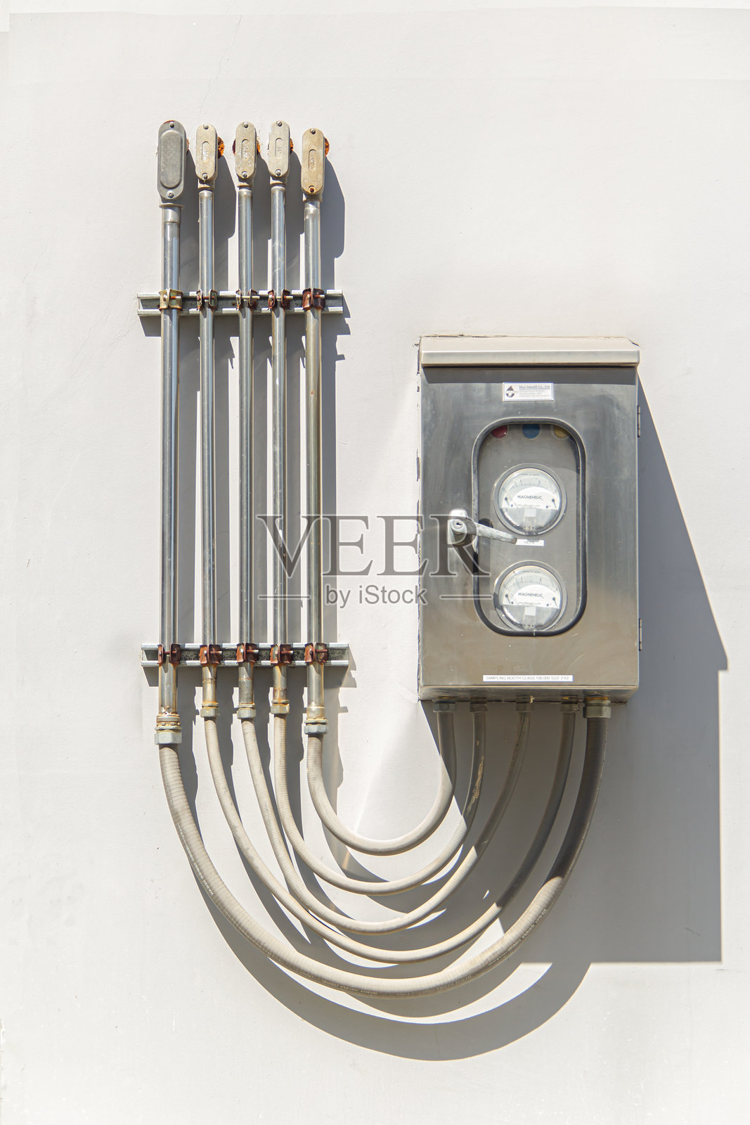 电缆的电气管道网络视图照片摄影图片