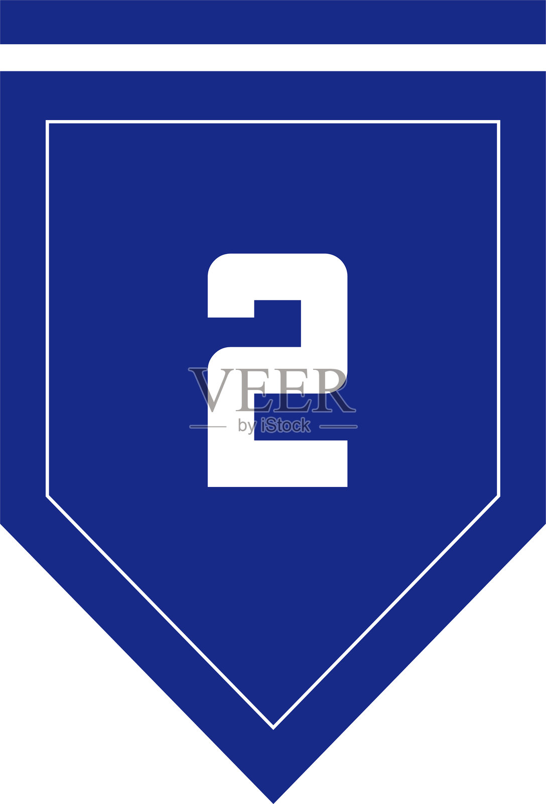 排名徽章奖牌标记标签2图标蓝色插画图片素材