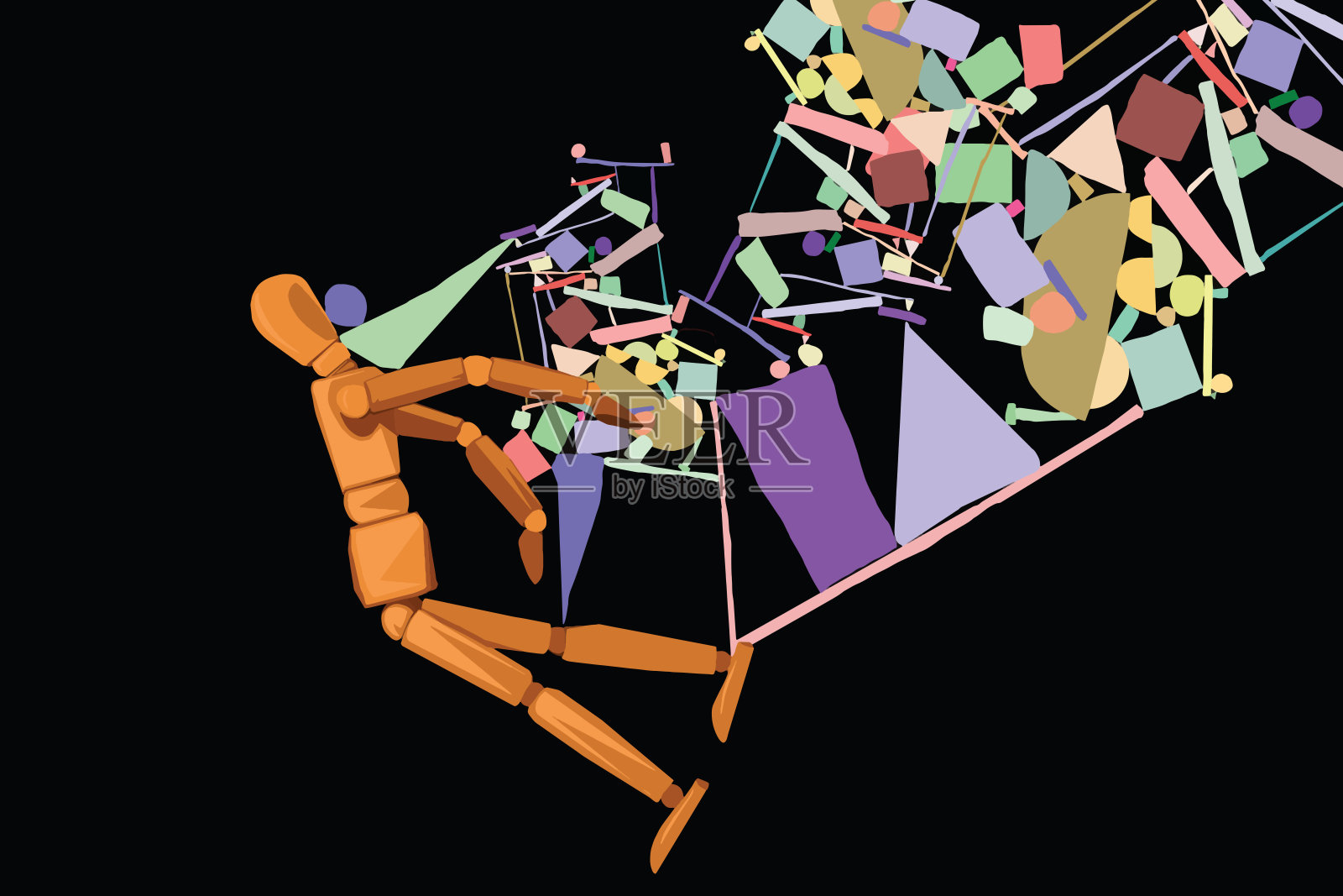 怀抱信念与希望插画图片素材