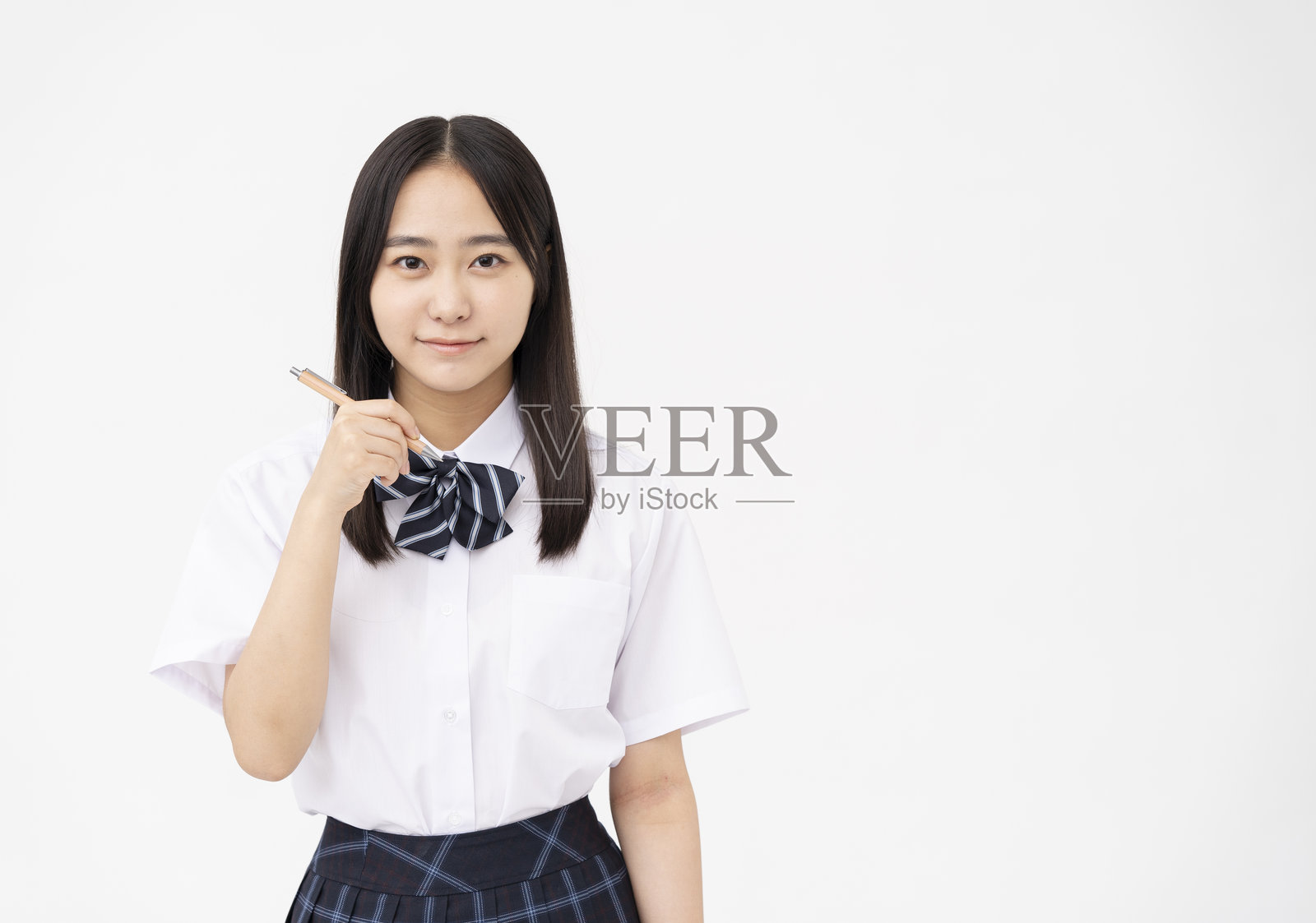 日本高中女生的肖像照片摄影图片