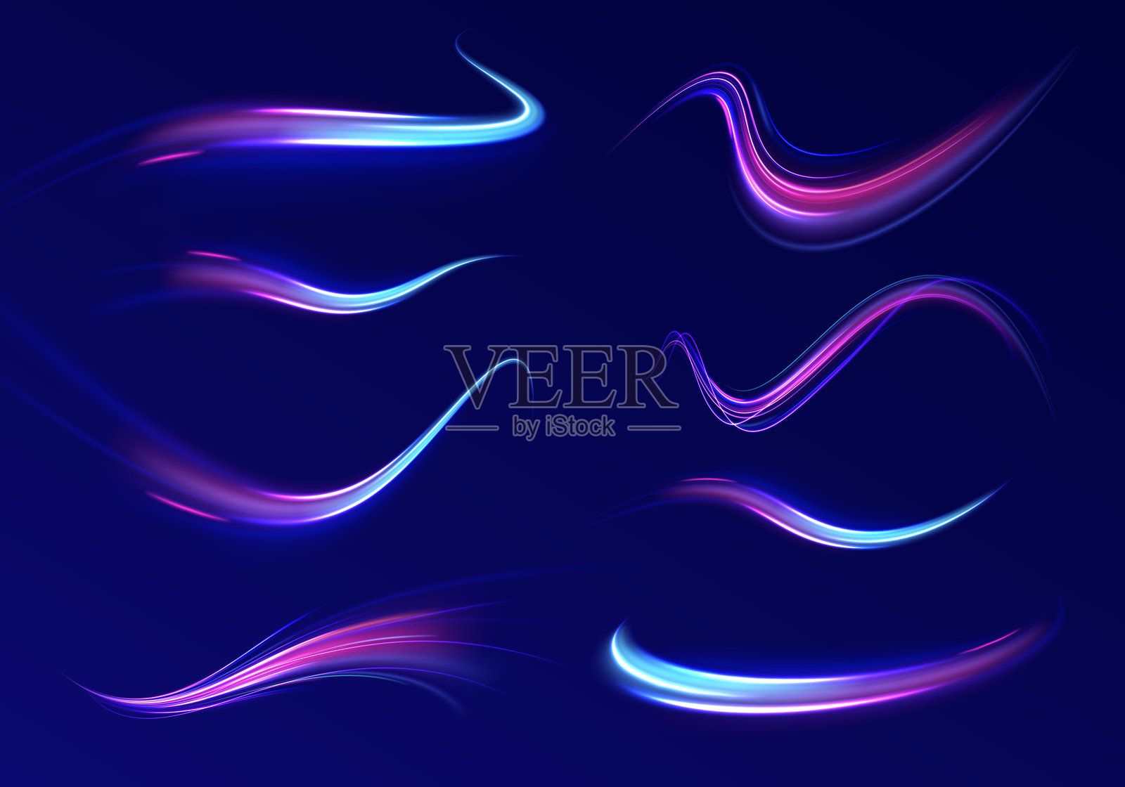 霓虹线插画图片素材