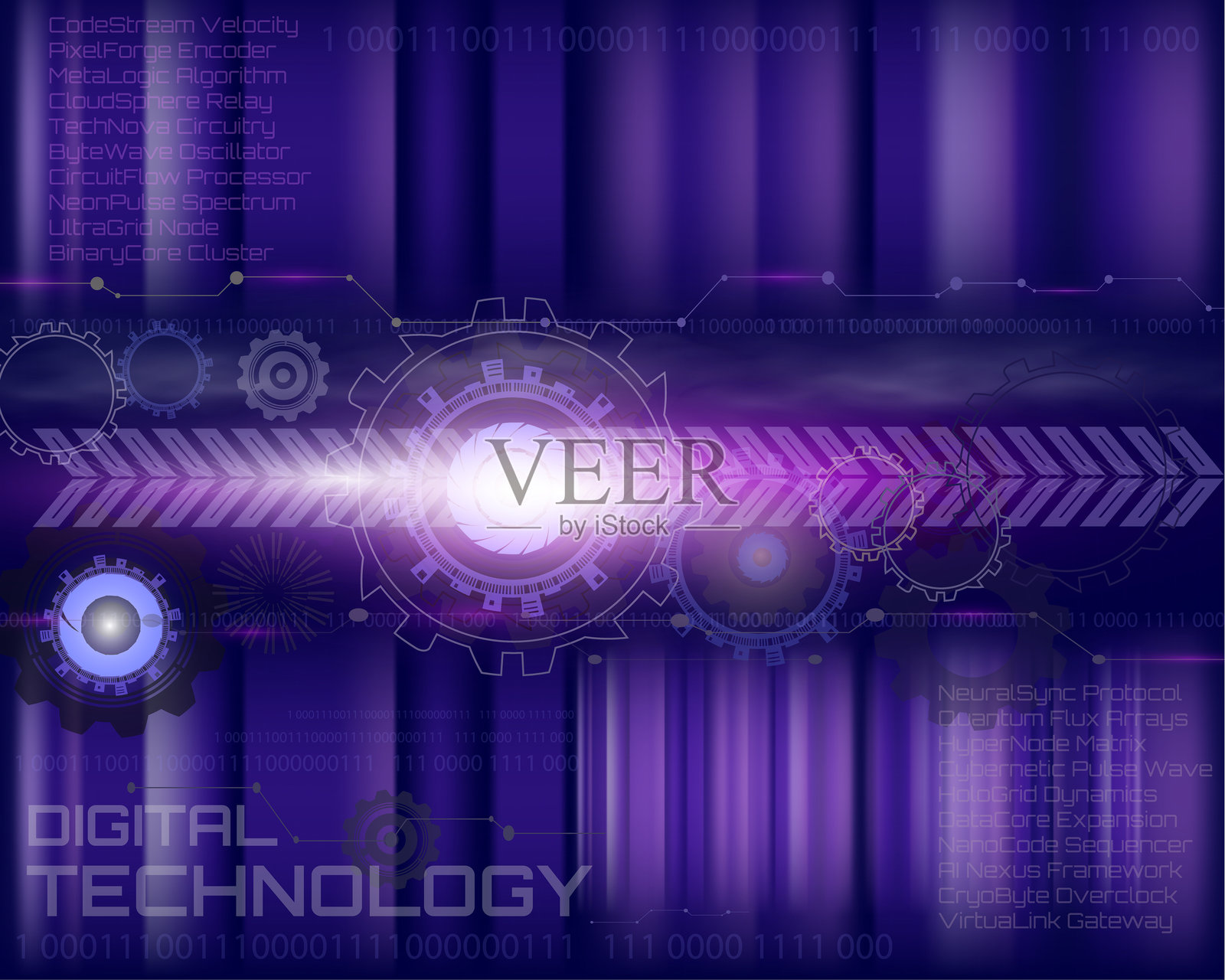 未来数字技术背景。插画图片素材