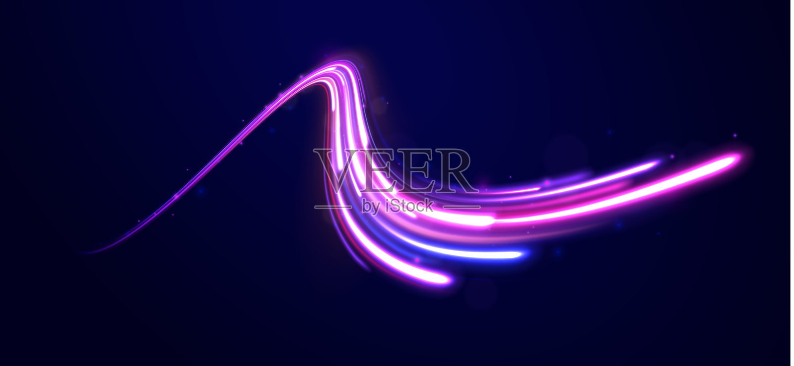 霓虹线插画图片素材