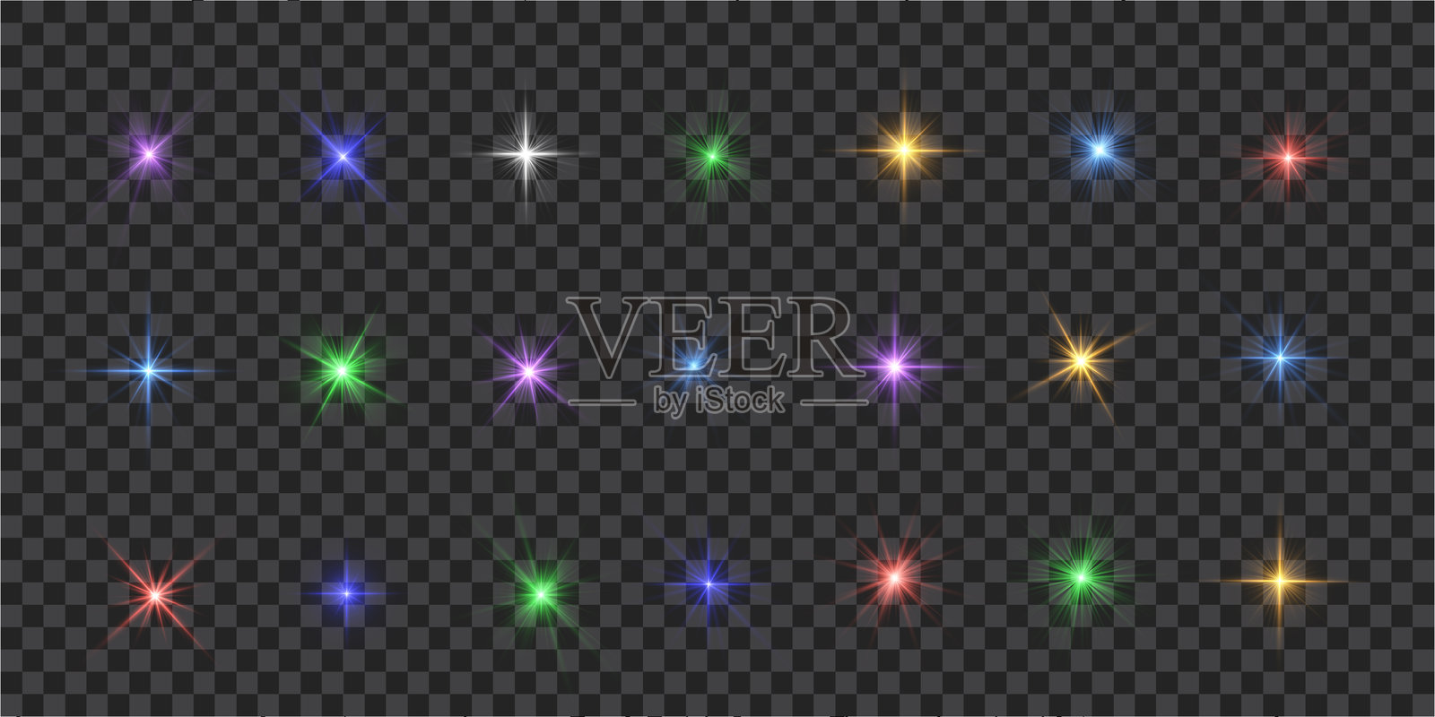 彩色星星插画图片素材