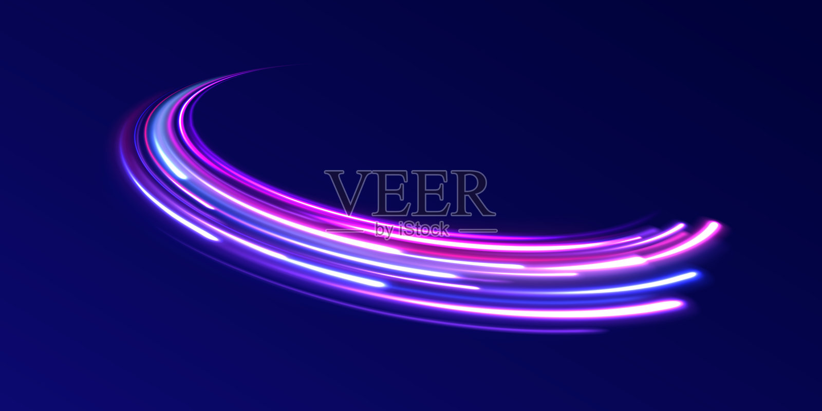 彗星霓虹线插画图片素材