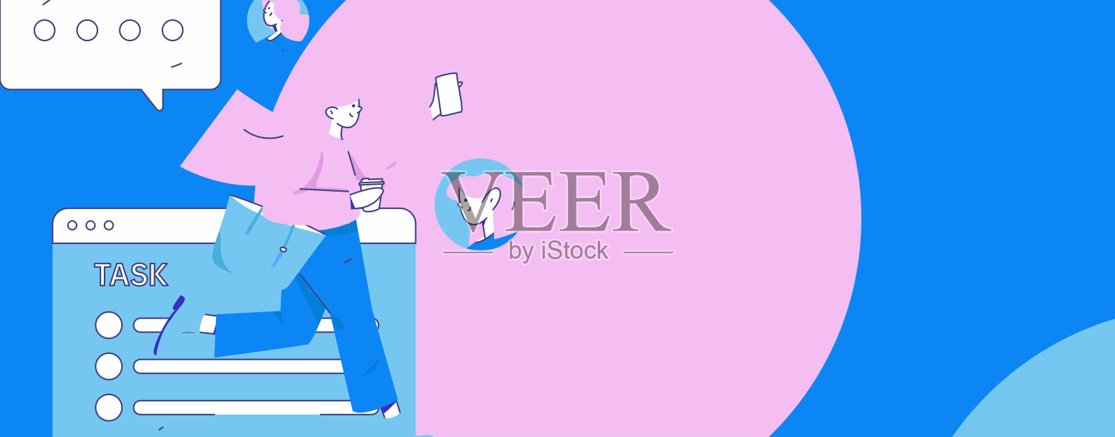 人员进行工作面试的扁平矢量概念操作手绘插图插画图片素材