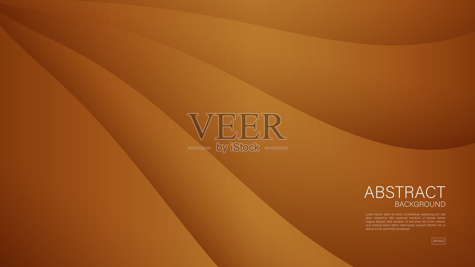 棕色抽象背景,波浪图形,几何矢量,简约纹理,网页背景,棕色封面设计,传单模板,横幅,墙面装饰,壁纸,棕色背景矢量插画图片素材