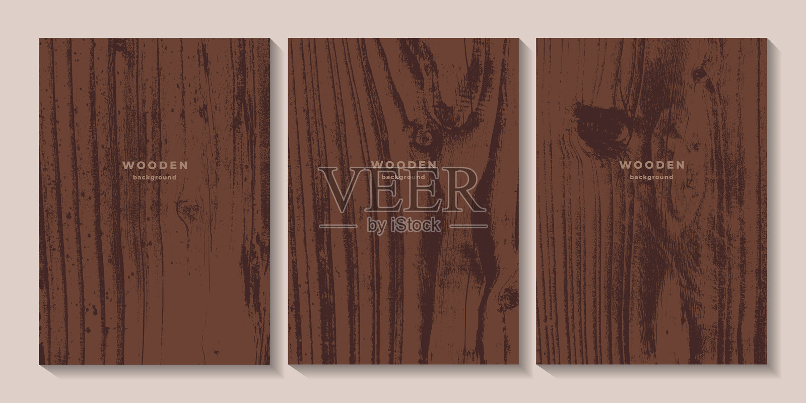 一组木纹纹理插画图片素材