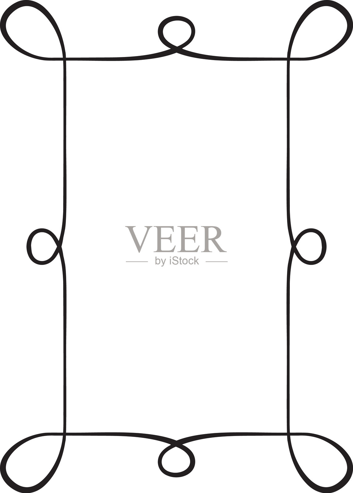 手绘丝带的框架元素17插画图片素材