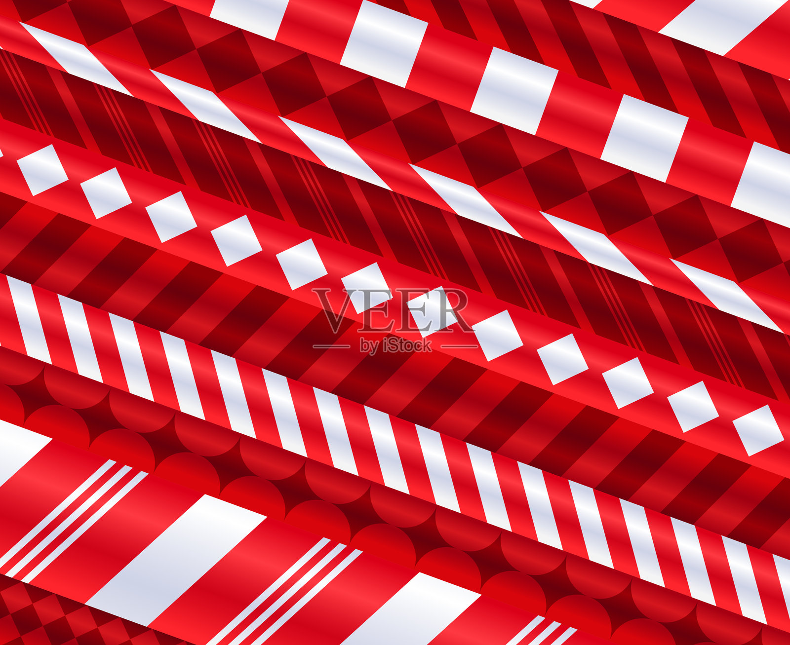 圣诞假日图案层次插画图片素材