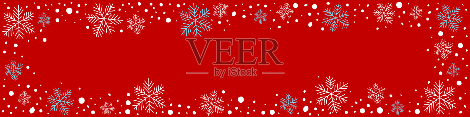 红色背景上的雪花,节日背景插画图片素材