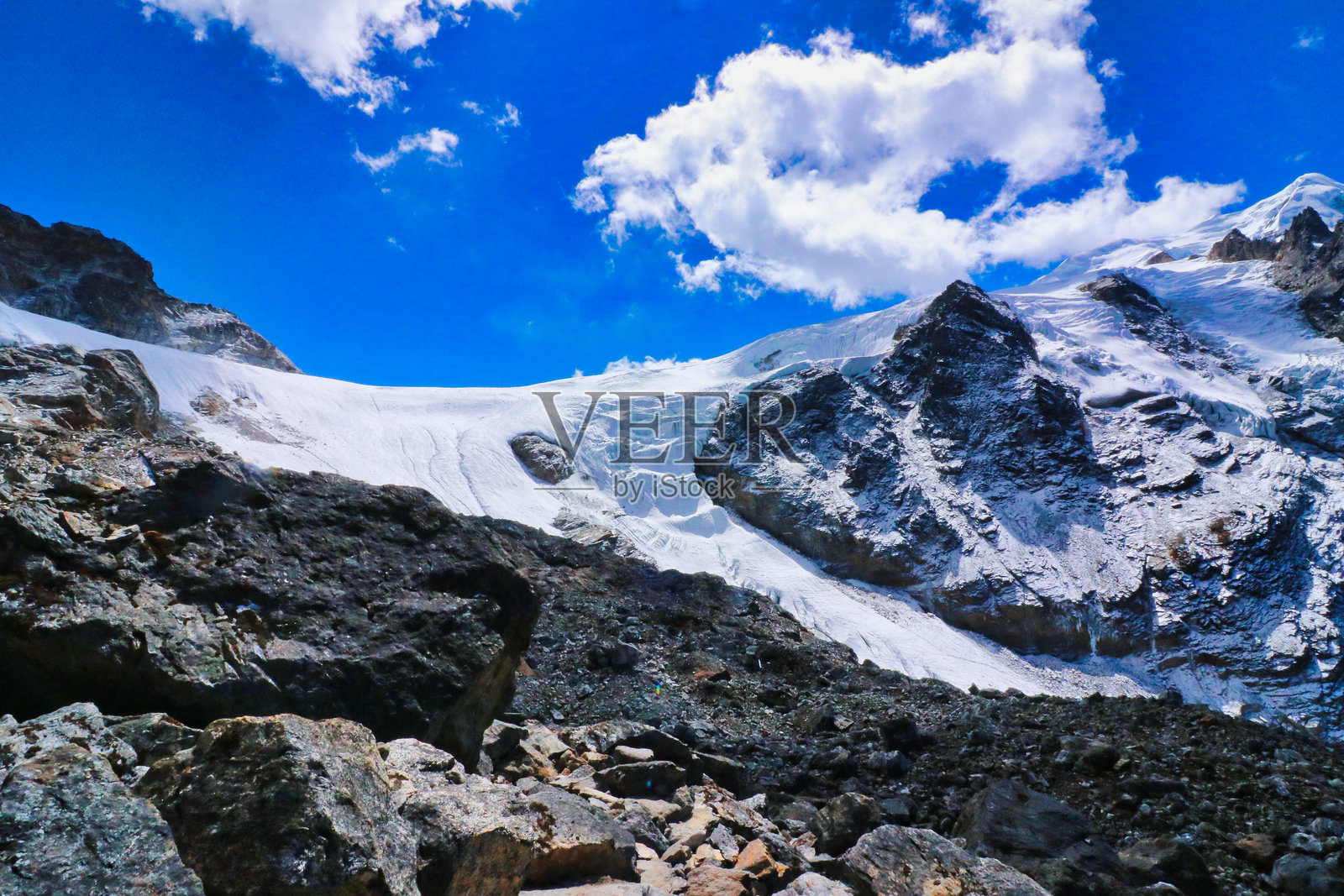 梅拉峰冰川,梅拉峰徒步旅行,尼泊尔照片摄影图片