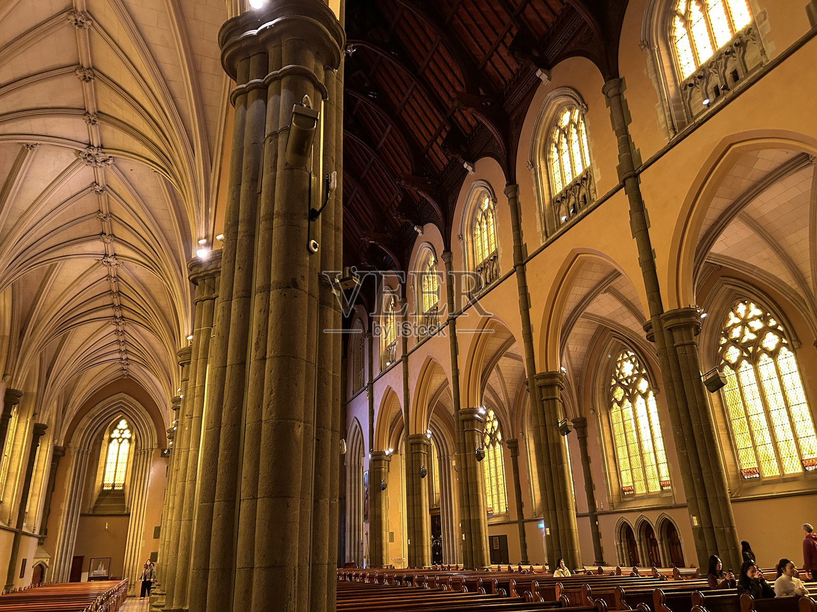 墨尔本圣帕特里克大教堂内部照片摄影图片