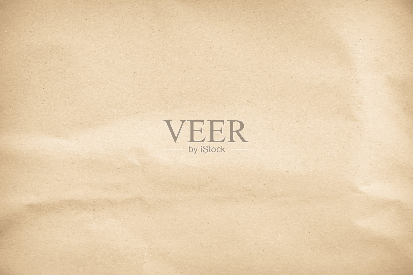 旧纸复古纹理表面作为背景。可回收的浅棕色纸皱纹,奶油色回收牛皮纸纹理,留白可供文本使用。照片摄影图片