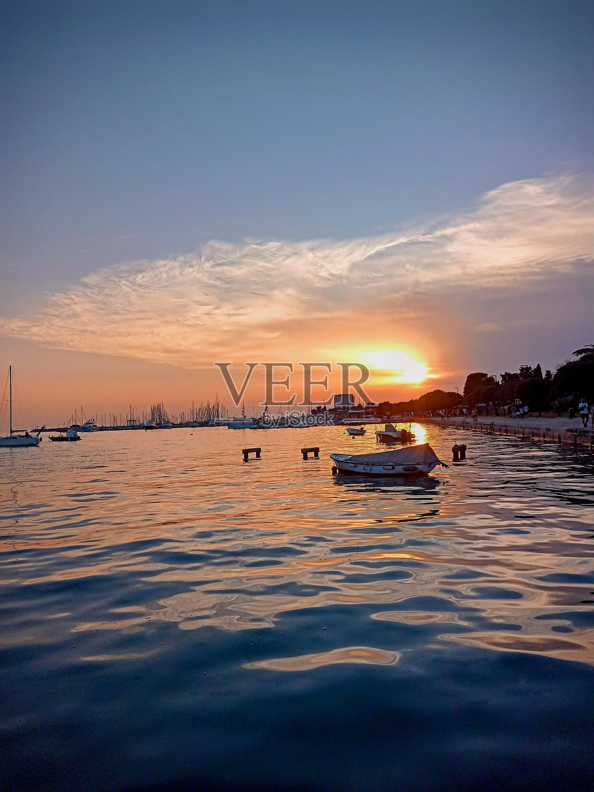 克罗地亚的日落照片摄影图片