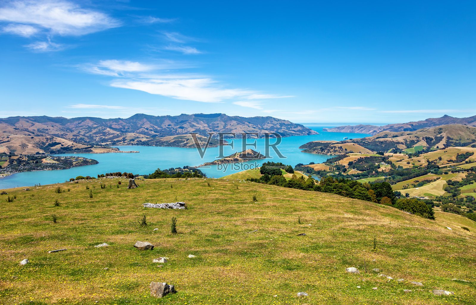 阿卡罗阿湾,新西兰南岛坎特伯雷, 大洋洲。照片摄影图片