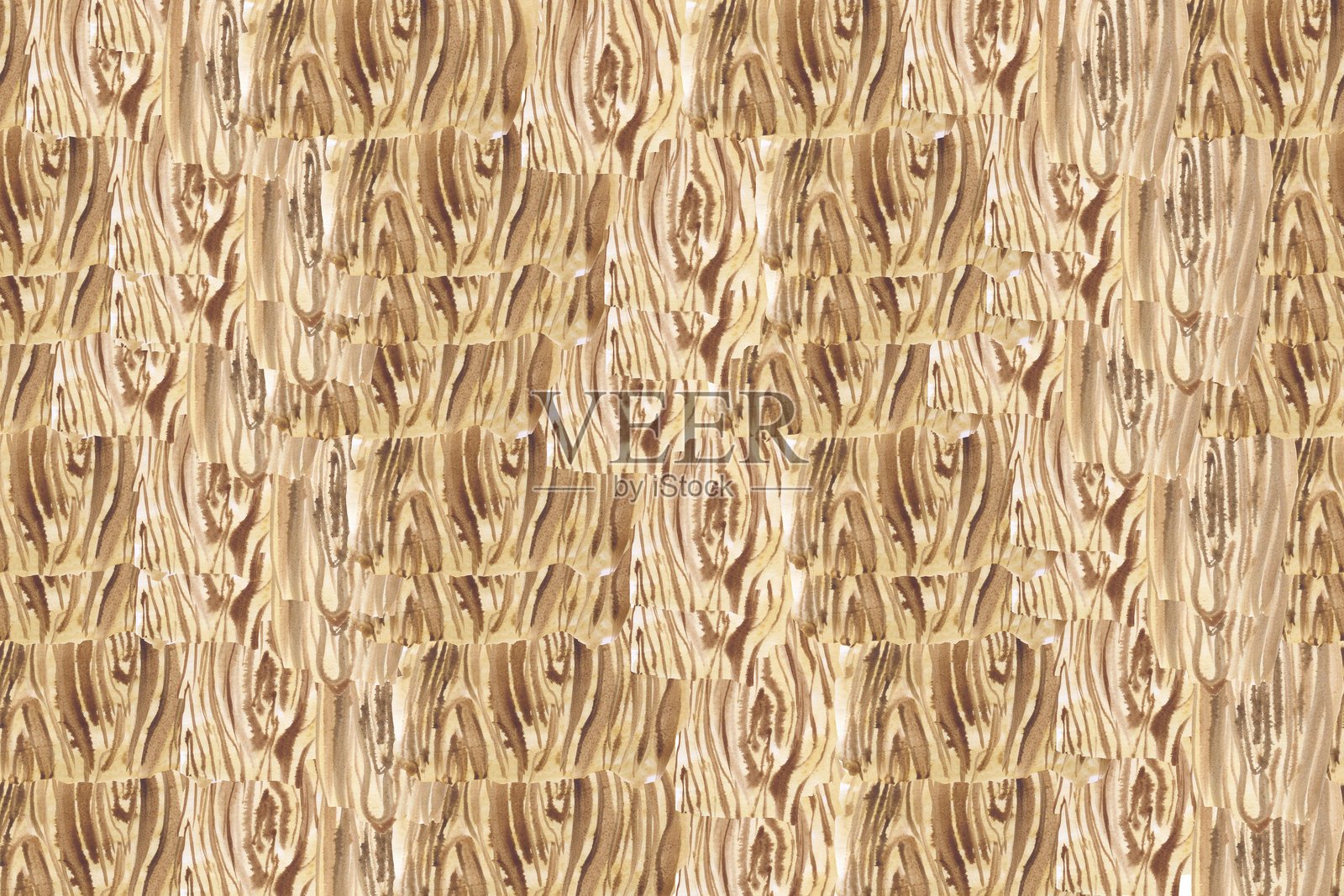 树皮木纹质感图案水彩插图,独立于白色背景,适用于纺织设计、餐具、贴纸、明信片和横幅。插画图片素材