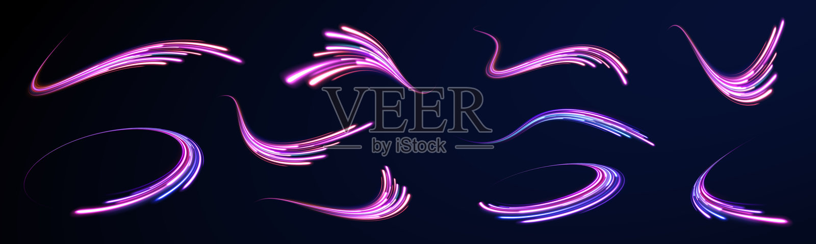 霓虹线插画图片素材