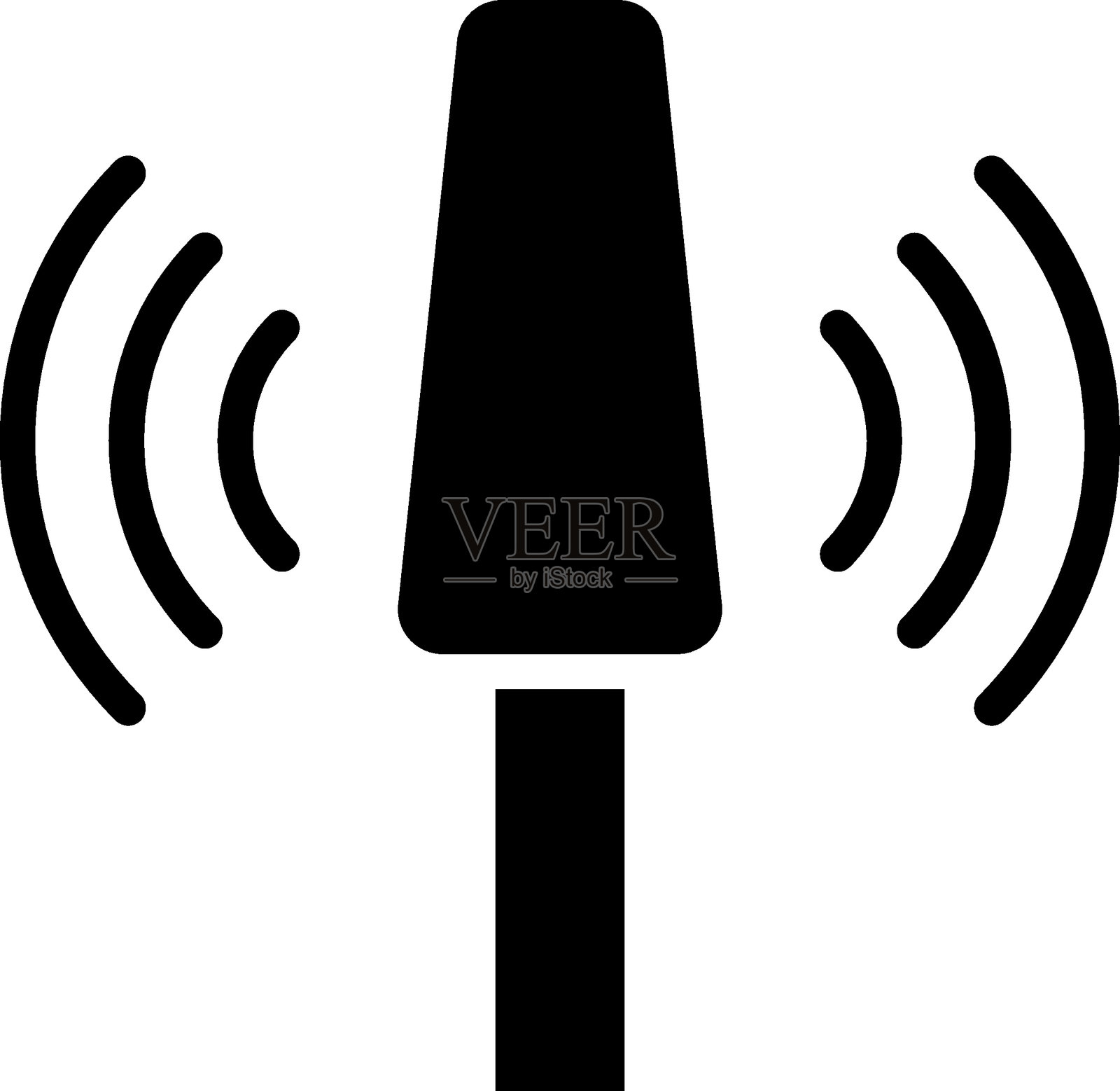 金属探测器图标的矢量设计风格插画图片素材